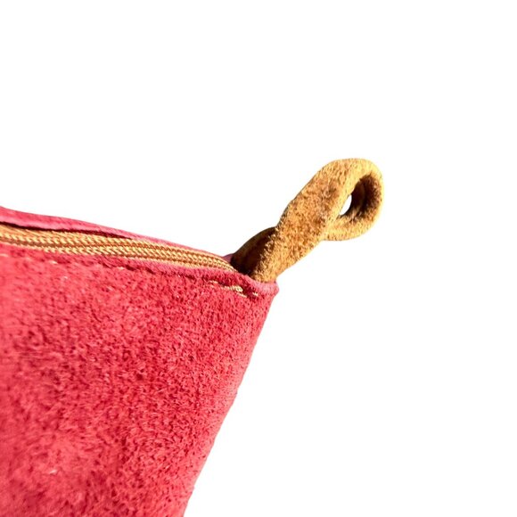 NWT MF Leathergoods Kangaroo Boho Mini Bag Women's Red Brown - Picture 3 of 11